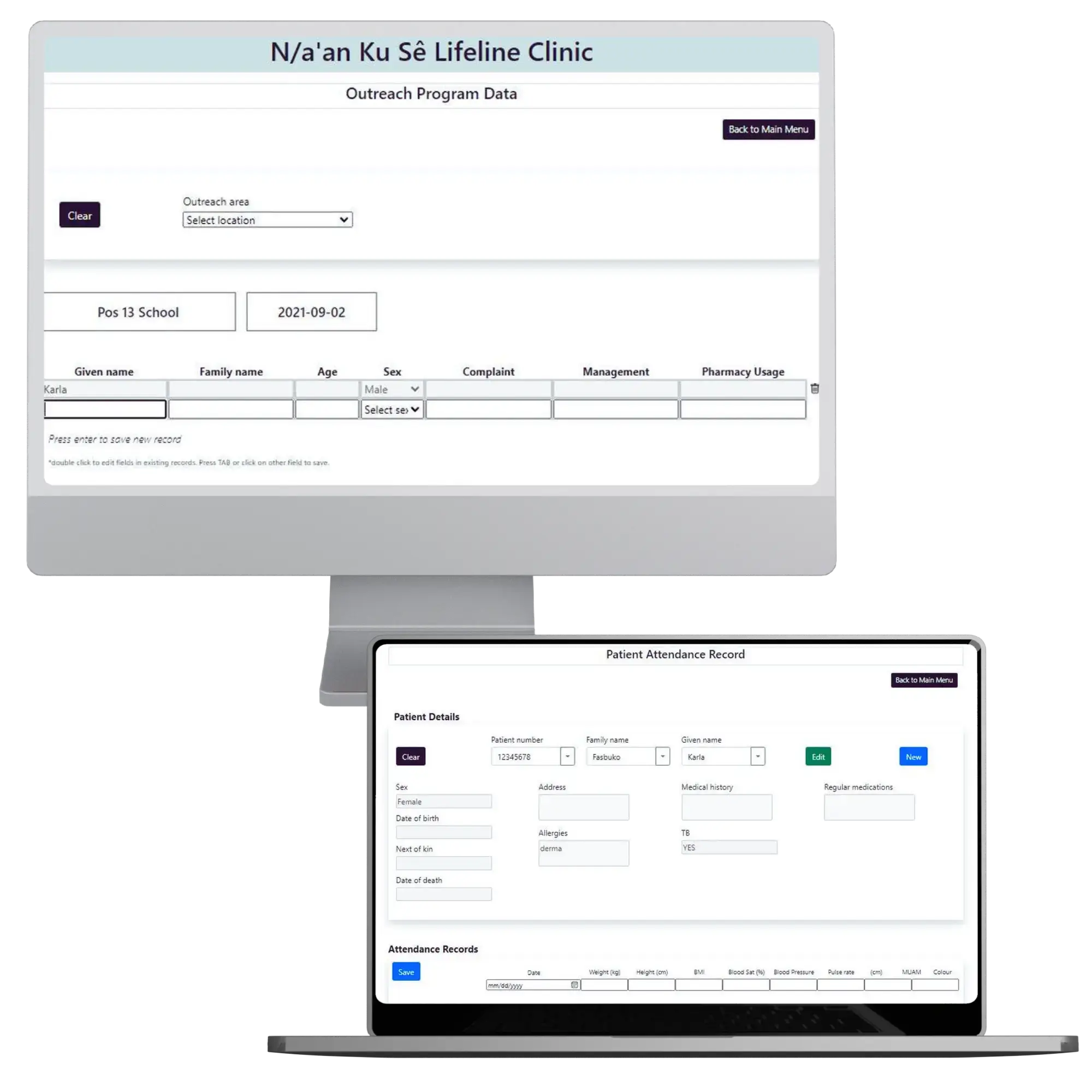 Clinic database system