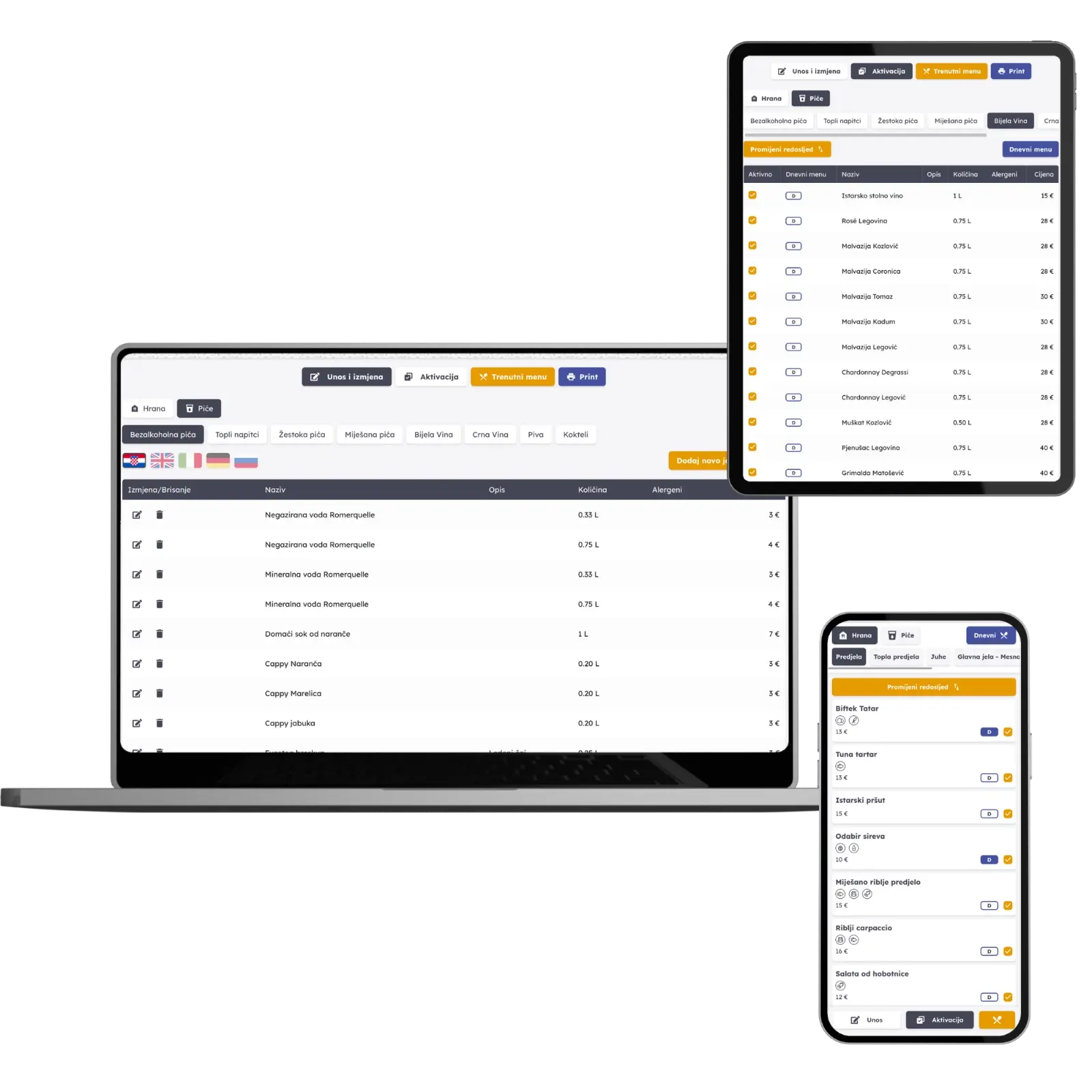 Restaurant management application