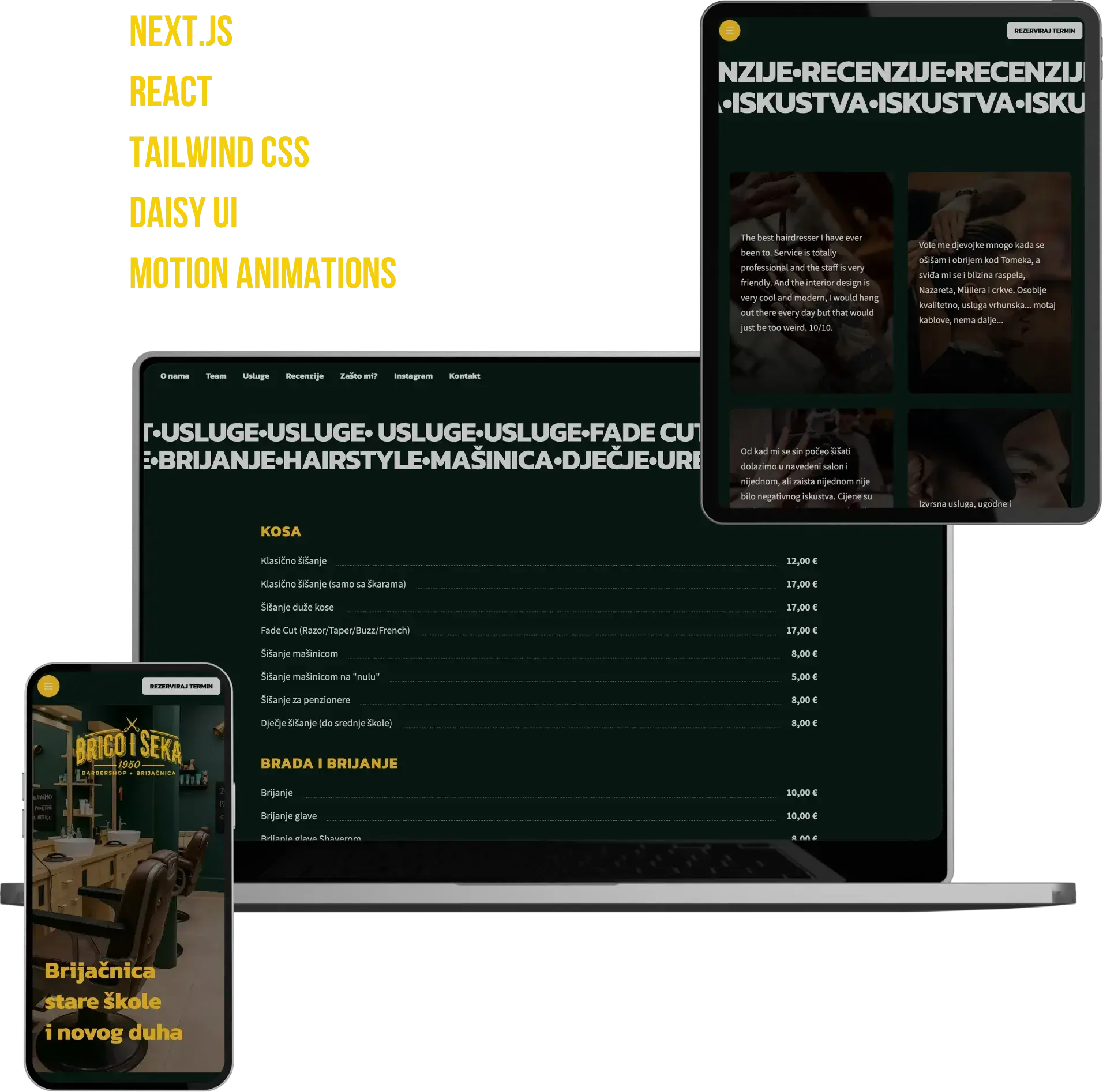 Brico i Seka Barbershop website