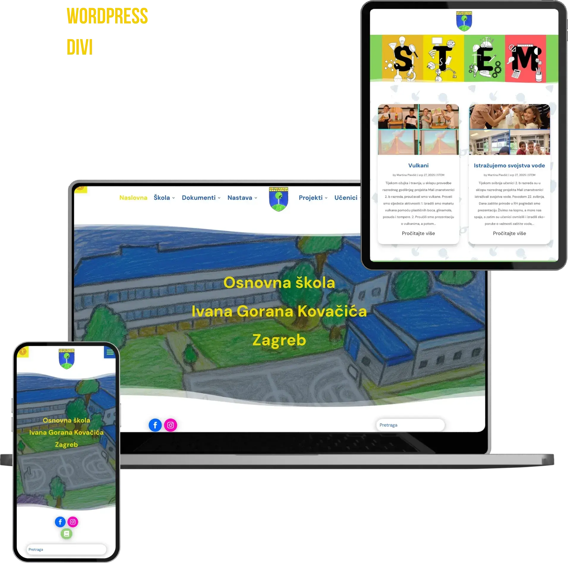 Primary School Ivana Gorana Kovačića website