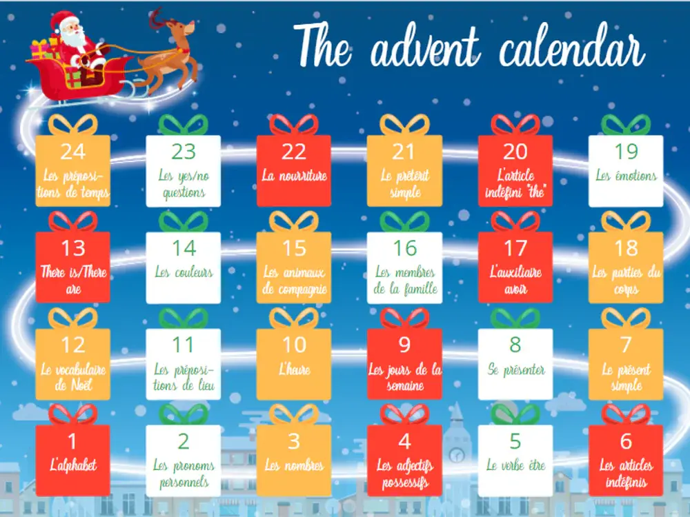 Advent calendar learning game — 1 / 7