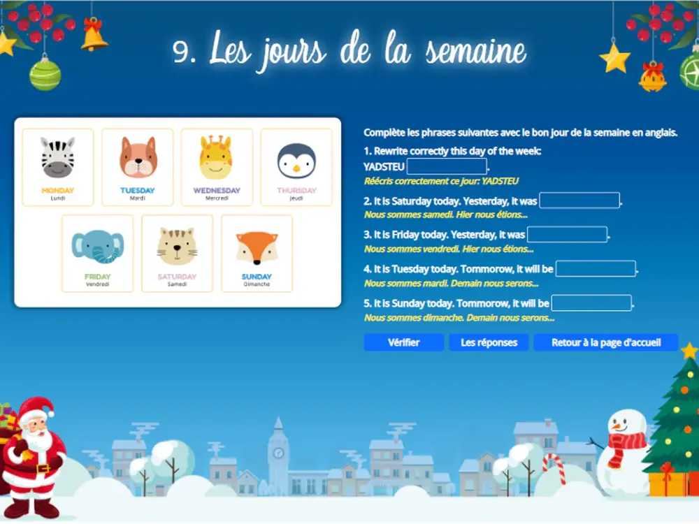 Advent calendar learning game — 2 / 7