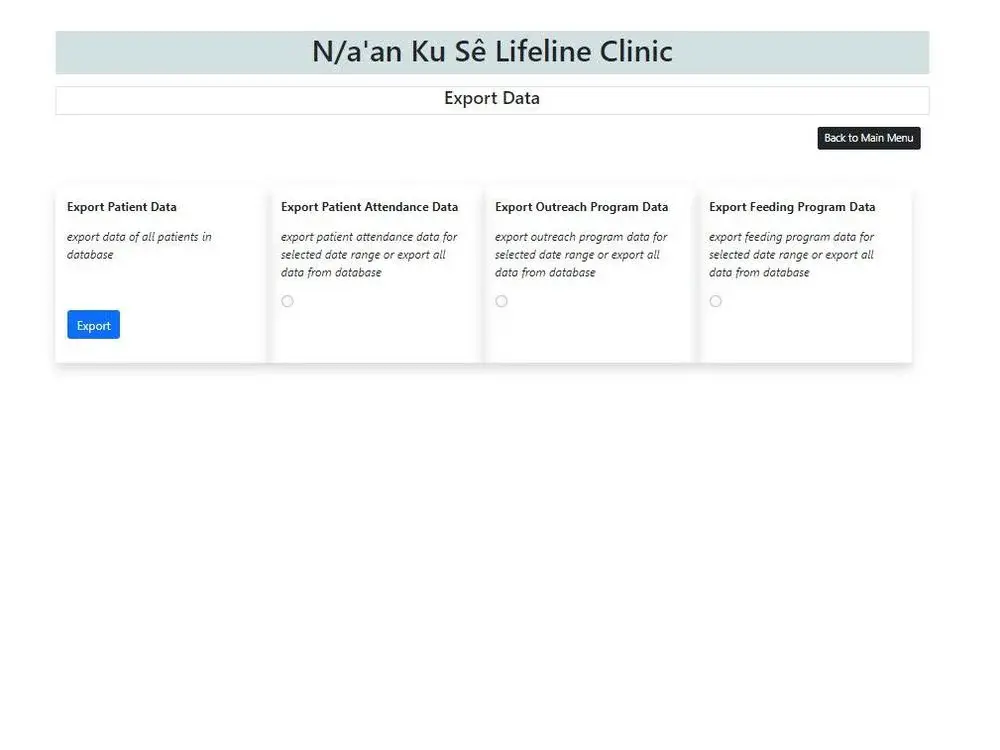 Data management system for a small medical clinic — 6 / 6