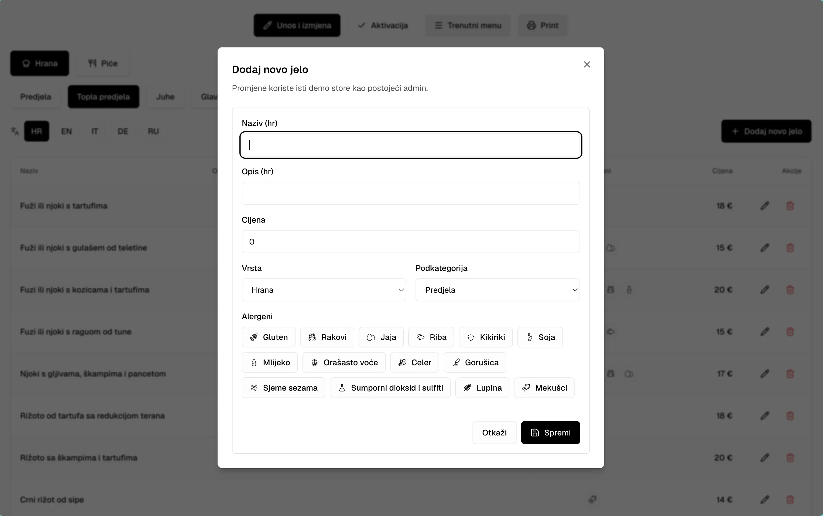 Web app for restaurant management — 3 / 5